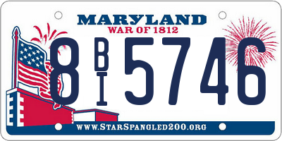 MD license plate 8BI5746