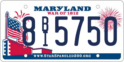 MD license plate 8BI5750
