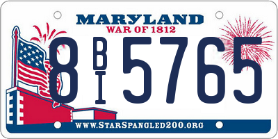 MD license plate 8BI5765