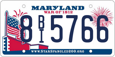 MD license plate 8BI5766