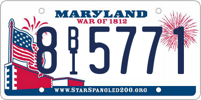 MD license plate 8BI5771