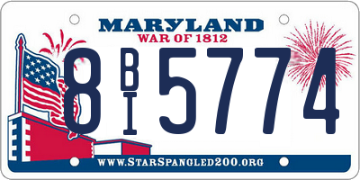 MD license plate 8BI5774