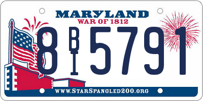 MD license plate 8BI5791