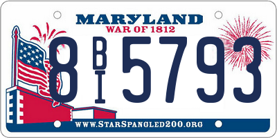 MD license plate 8BI5793