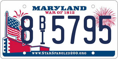 MD license plate 8BI5795