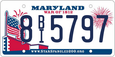 MD license plate 8BI5797