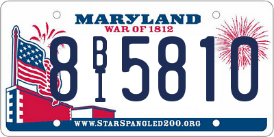 MD license plate 8BI5810