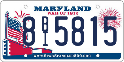 MD license plate 8BI5815