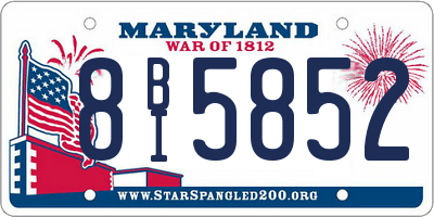 MD license plate 8BI5852