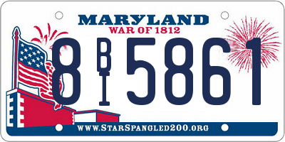MD license plate 8BI5861