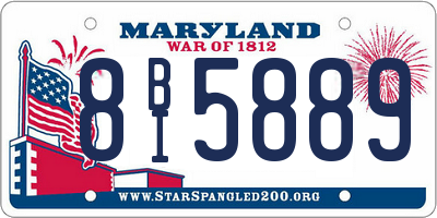 MD license plate 8BI5889