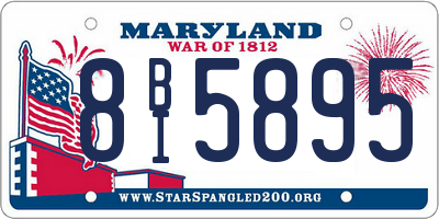 MD license plate 8BI5895