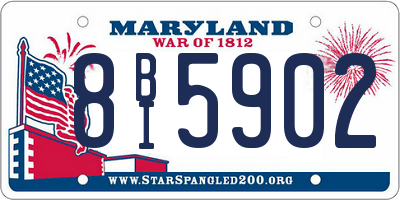 MD license plate 8BI5902