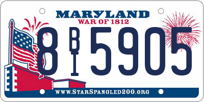 MD license plate 8BI5905