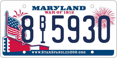 MD license plate 8BI5930