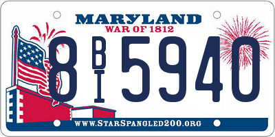 MD license plate 8BI5940