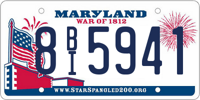 MD license plate 8BI5941
