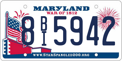 MD license plate 8BI5942