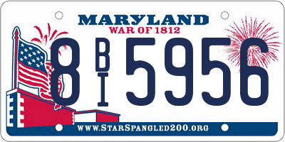 MD license plate 8BI5956