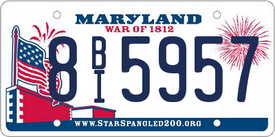 MD license plate 8BI5957