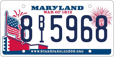 MD license plate 8BI5968