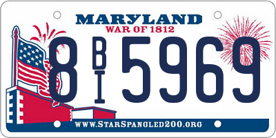 MD license plate 8BI5969