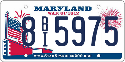 MD license plate 8BI5975