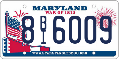 MD license plate 8BI6009