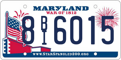 MD license plate 8BI6015