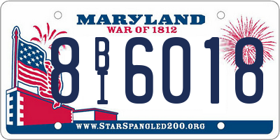 MD license plate 8BI6018