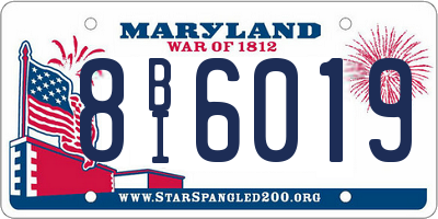 MD license plate 8BI6019