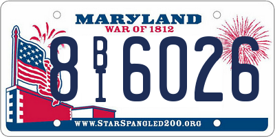 MD license plate 8BI6026