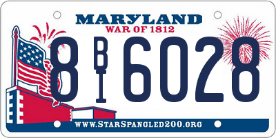 MD license plate 8BI6028