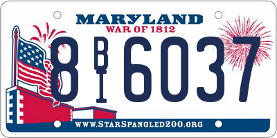 MD license plate 8BI6037