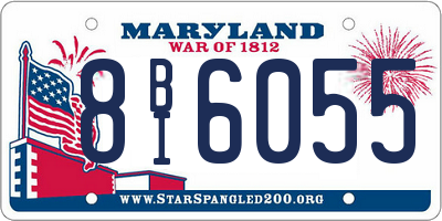 MD license plate 8BI6055