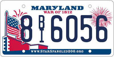 MD license plate 8BI6056