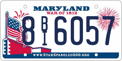 MD license plate 8BI6057