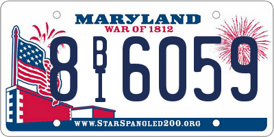 MD license plate 8BI6059