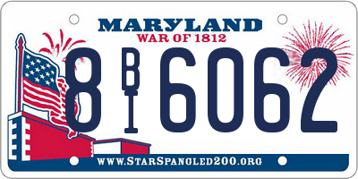 MD license plate 8BI6062