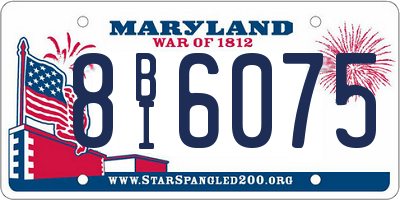 MD license plate 8BI6075