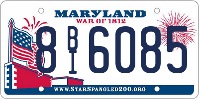 MD license plate 8BI6085