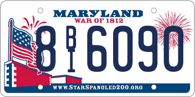 MD license plate 8BI6090