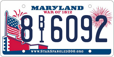 MD license plate 8BI6092