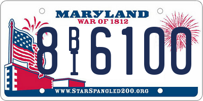 MD license plate 8BI6100