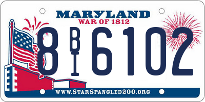 MD license plate 8BI6102