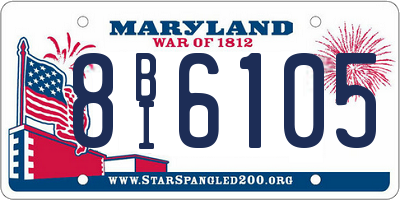 MD license plate 8BI6105