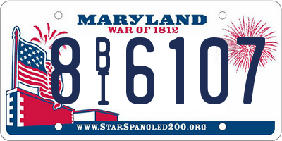 MD license plate 8BI6107