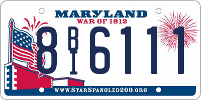 MD license plate 8BI6111