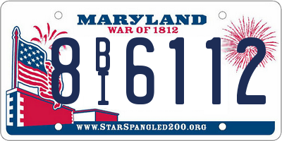 MD license plate 8BI6112