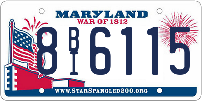 MD license plate 8BI6115